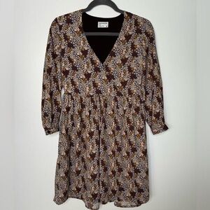 H&M Multicolor Floral Long Sleeve Dress